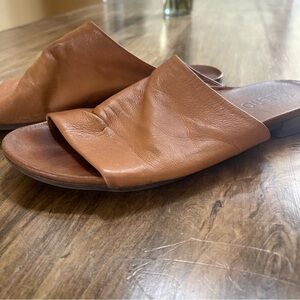 Leather Slide Sandals